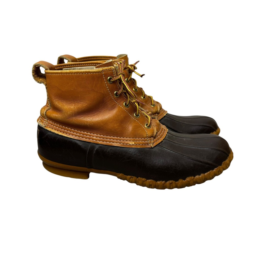 Vintage LL Bean Duck Boots Mens 10 Freeport Maine‎ Rubber Leather Hunting Shoe